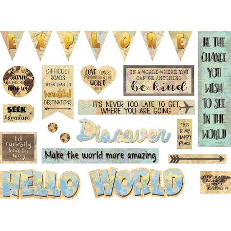 Travel The Map Mini Bulletin Board